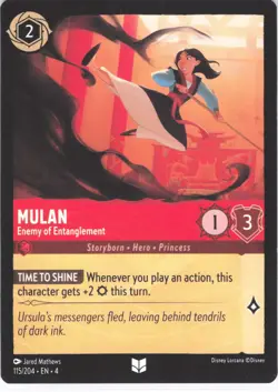 Mulan - Enemy of Entanglement Promo Disney Lorcana Promo Cards 37 NM Foil LP-NM - Image 1