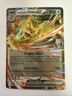 Team Rocket's Persian ex 150/182 SV10: Destined Rivals NM Pokemon Card TCG - Image 1