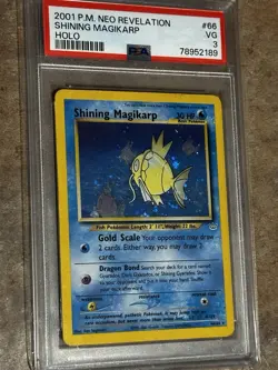 PSA 3 - Shining Magikarp 66/64 Neo Revelation Pokemon Card Holo - Image 2