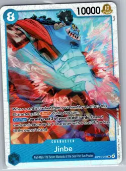 Jinbe - OP14-049 SR English The Azure Sea's Seven - One Piece Card - NM - Image 1