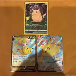 Pokemon Pikachu Celebrations Card 005/025, 006/025 And 007/025 25th Anniversary - Image 1