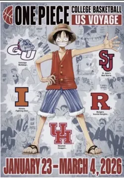 One Piece Monkey D. Luffy US Voyage College Basketball Promo Card Gonzaga SEALED - Image 3