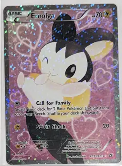 Pokemon TCG Emolga Legendary Treasures Full Art Holo Card RC23/RC25 - Image 1