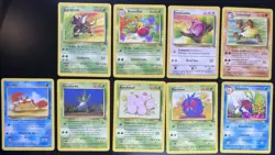 Pokemon TCG Vintage French Language 9 Card Lot LP - Scarabrute - Image 1