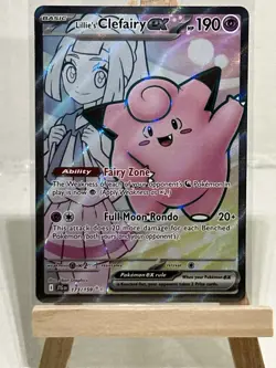 Pokemon Card Lillie's Clefairy ex 173/159 Full Art Journey Together Near Mint - Image 1