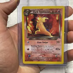 Dark Typhlosion 10/105 Neo Destiny Rare Holo Pokemon Card MP/LP Vintage Nintendo - Image 1