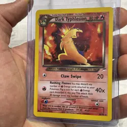 Dark Typhlosion 10/105 Neo Destiny Rare Holo Pokemon Card MP/LP Vintage Nintendo - Image 2