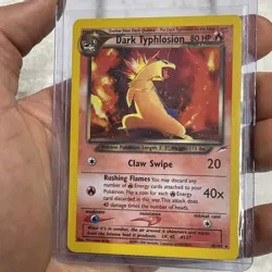 Dark Typhlosion 10/105 Neo Destiny Rare Holo Pokemon Card MP/LP Vintage Nintendo - Image 4