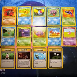 Pokemon 1st Edition Fossil Lot Of 14 Cards Common And Uncommon - Image 1