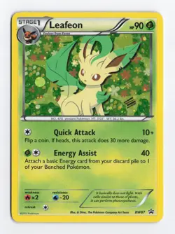 Leafeon BW87 Cosmos Foil Holo Black White Promo Pokemon Card LP- - Image 1