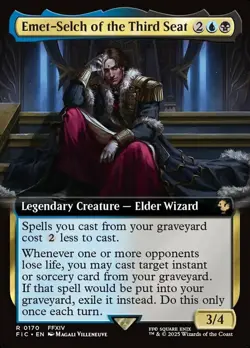 1x Emet-Selch of the Third Seat ~ Extended Art - Foil NM-Mint, English Commander - Image 1