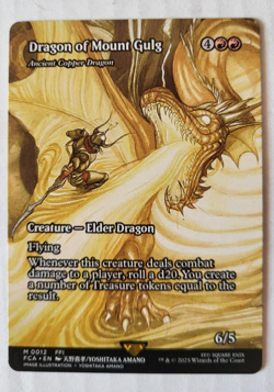 Dragon of Mount Gulg - Ancient Copper Dragon Final Fantasy MTG - pack pulled - Image 2