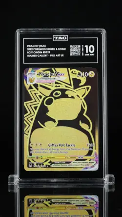 2022 Pokemon SWSD Lost Origin Trainer Gallery - Pikachu VMAX Gold #TG29 - TAG 10 - Image 1