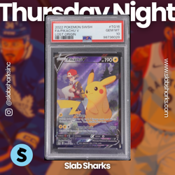 2022 POKEMON SWORD & SHIELD LOST ORIGIN PIKACHU V TRAINER GALLERY PSA 10 - Image 1