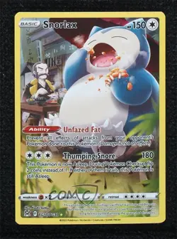 Full Art - Snorlax Pokemon Sword & Shield Lost Origin Trainer Gallery #TG10 - Image 1