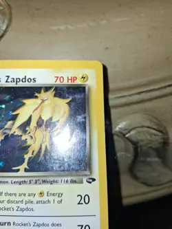 🔥Pokemon TCG 2000 Rocket's Zapdos 15/132 Gym Challenge Holo - Image 5