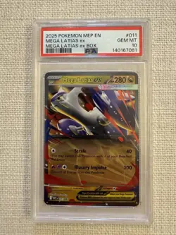 Pokemon TCG Mega Latias ex Box Promo 011 Mega Evolution PSA 10 - Image 1