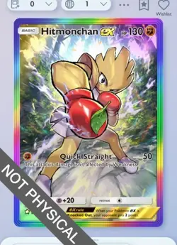 Hitmonchan Special Art Rare in Pokemon TCG Pocket, English language, Mega-Rising - Image 1