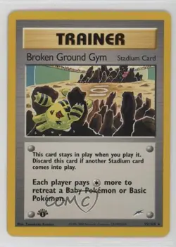 Broken Ground Gym 1st Ed. Pokemon Neo Destiny #92 2002 - Image 1
