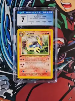 2000 Pokemon Neo Genesis Unlimited Quilava 47 /111 Graded CGC 8 NM/ Mint - Image 1