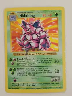 Pokemon Nidoking Holo Rare Shadowless 11/102 Base Set Vintage 1999 And Zapdos - Image 3