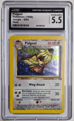 Pidgeot Pokemon 1999 Jungle 8/64 Holo CGC 5.5 - Image 1