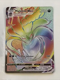 Pokemon Malamar VMAX 198/192 Rebel Clash Secret Rainbow NM Condition - Image 1