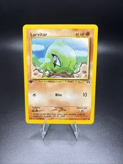 Pokemon Larvitar Common 1st Edition Neo Discovery 57/75 NM - Image 1