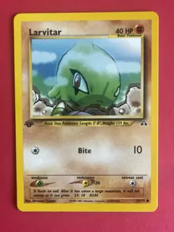2001 Pokemon Neo Discovery Larvitar 1st Edition #57/75 Common LP+ / NM - Image 1