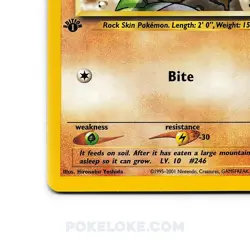 Larvitar - 57/75 - 1st EDITION - Neo Discovery - Pokemon TCG - [NM] - Image 2