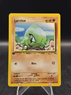 Pokemon TCG Larvitar 57/75 1st Edition Neo Discovery Regular Common NM - Image 1