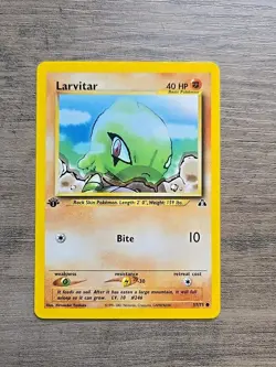 Pokemon TCG Larvitar 57/75 1st Edition WOTC Neo DIscovery NM - Image 1