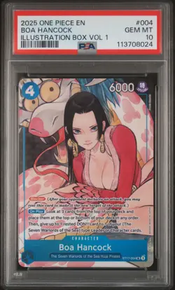 2025 ONE PIECE PROMO #004 BOA HANCOCK ILLUSTRATION BOX VOL.1 PSA 10 - Image 1