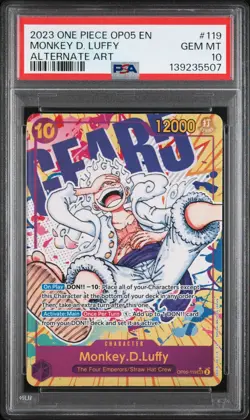 2023 ONE PIECE OP05-AWAKENING OF THE NEW ERA #119 MONKEY D. LUFFY PSA 10 - Image 1