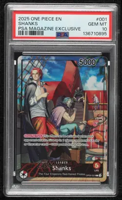 2022 One Piece Promos English Shanks PSA Magazine Promo #OP09-001 PSA 10 - Image 1