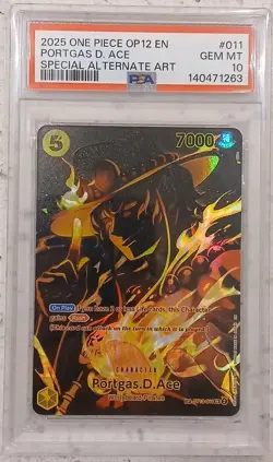 2025 ONE PIECE OP12 PORTGAS D ACE SPECIAL ALTERNATE ART PSA 10 - Image 1