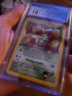 (POP 7) CGC 10 Rocket's Scyther SWIRL 13/132 Gym Heroes 1st Edition Holo Pokemon - Image 2