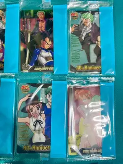 Dragon Ball One Piece 40th Anniversary Morinaga Wafer 16 Card Set Unopened - Image 3