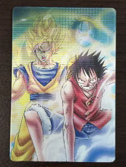 Dragon Ball One Piece Collaboration Card Son Goku Luffy 40Th Anniversary (1) - Image 1
