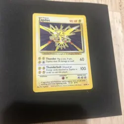 Pokemon TCG Zapdos Base Set Holo Unlimited Rare Card 16/102 LP Condition - Image 1