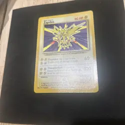 Pokemon TCG Zapdos Base Set Holo Unlimited Rare Card 16/102 LP Condition - Image 2