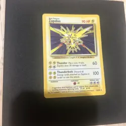 Pokemon TCG Zapdos Base Set Holo Unlimited Rare Card 16/102 LP Condition - Image 4