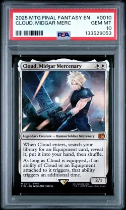 2026 MtG Cloud, Midgar Mercenary Non-Foil Final Fantasy #0010 - PSA 10 - Image 1
