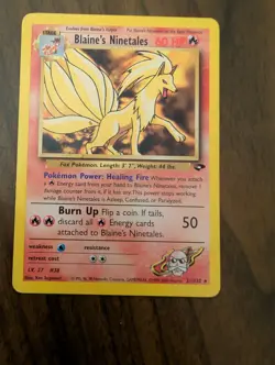 Blaine's Ninetales 21/132 Gym Challenge Rare MP Vintage WOTC - Pokemon TCG - Image 1