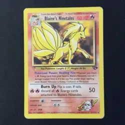 Blaine's Ninetales 21/132 Gym Challenge Rare MP Vintage Pokemon TCG WOTC English - Image 1