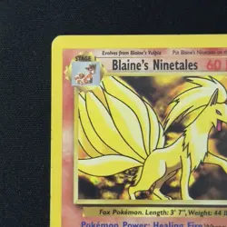 Blaine's Ninetales 21/132 Gym Challenge Rare MP Vintage Pokemon TCG WOTC English - Image 3
