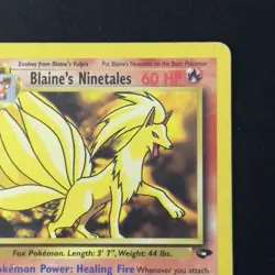 Blaine's Ninetales 21/132 Gym Challenge Rare MP Vintage Pokemon TCG WOTC English - Image 4