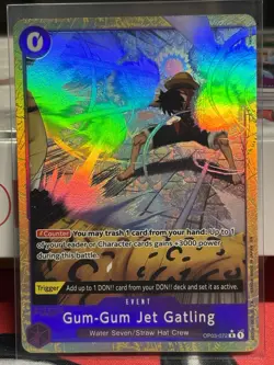 One Piece Gum-Gum Jet Gatling Alt Art OP03-072 R English Edition - Image 1