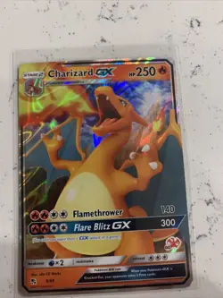 Charizard GX 9/68 Hidden Fates Ultra Rare Holo Pokemon Card Excellent Condition - Image 1