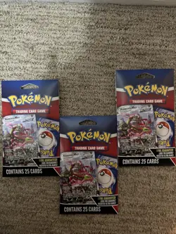 Pokemon 25 Card Packs: Set of 3 With ONE GUARANTEED FOIL CARD IN EACH - Image 1